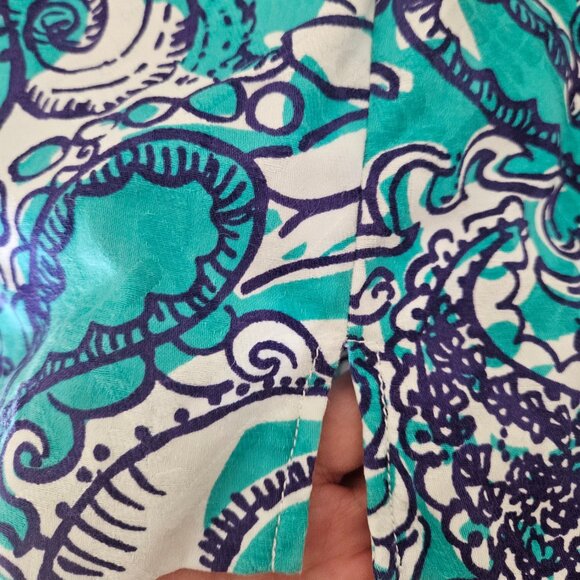Lilly Pulitzer Teal /white Womens Skort size 4 - Picture 7 of 7